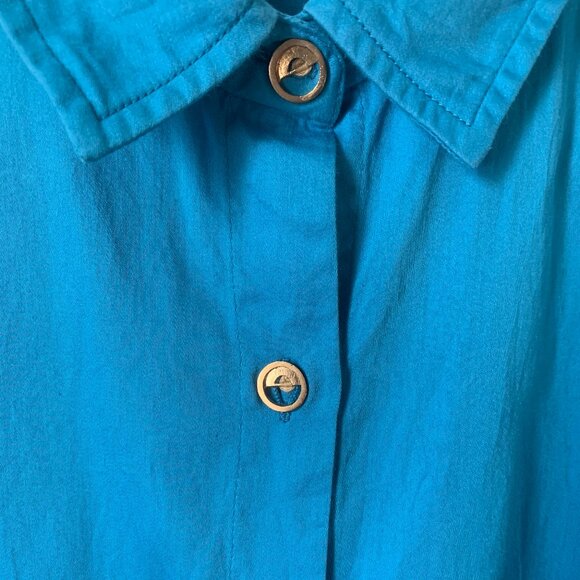 Maggie Jayne Blue Cropped Blouse - Picture 4 of 8